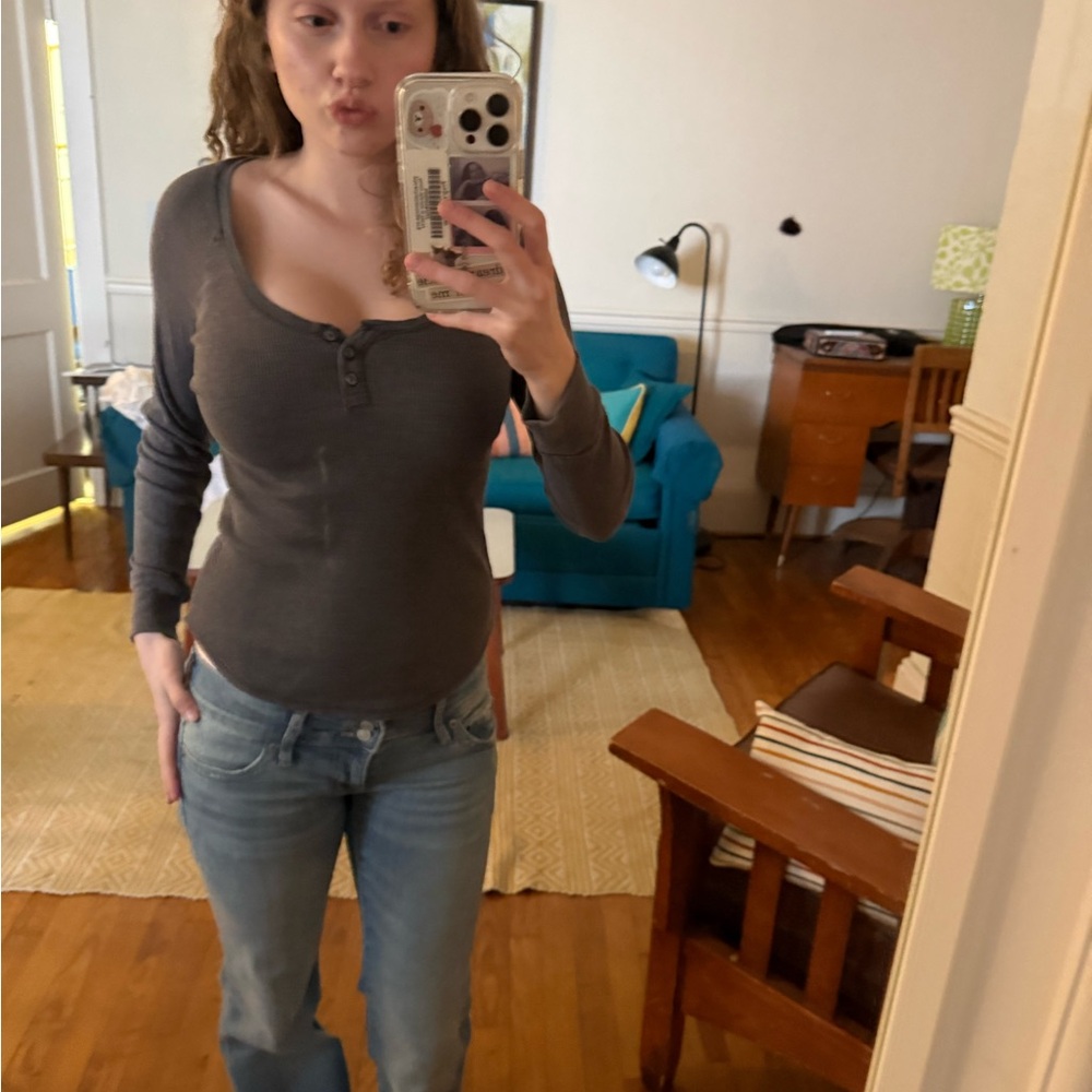 H&M fitted henley long sleeve